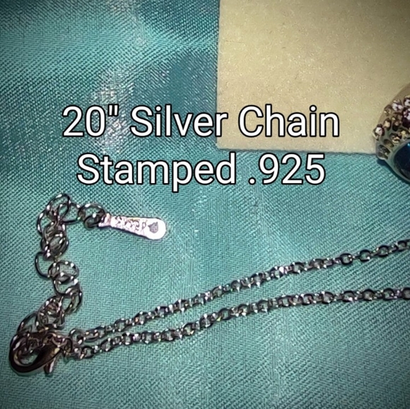 Blue Zircon Elegant Pendant - Picture 6 of 10